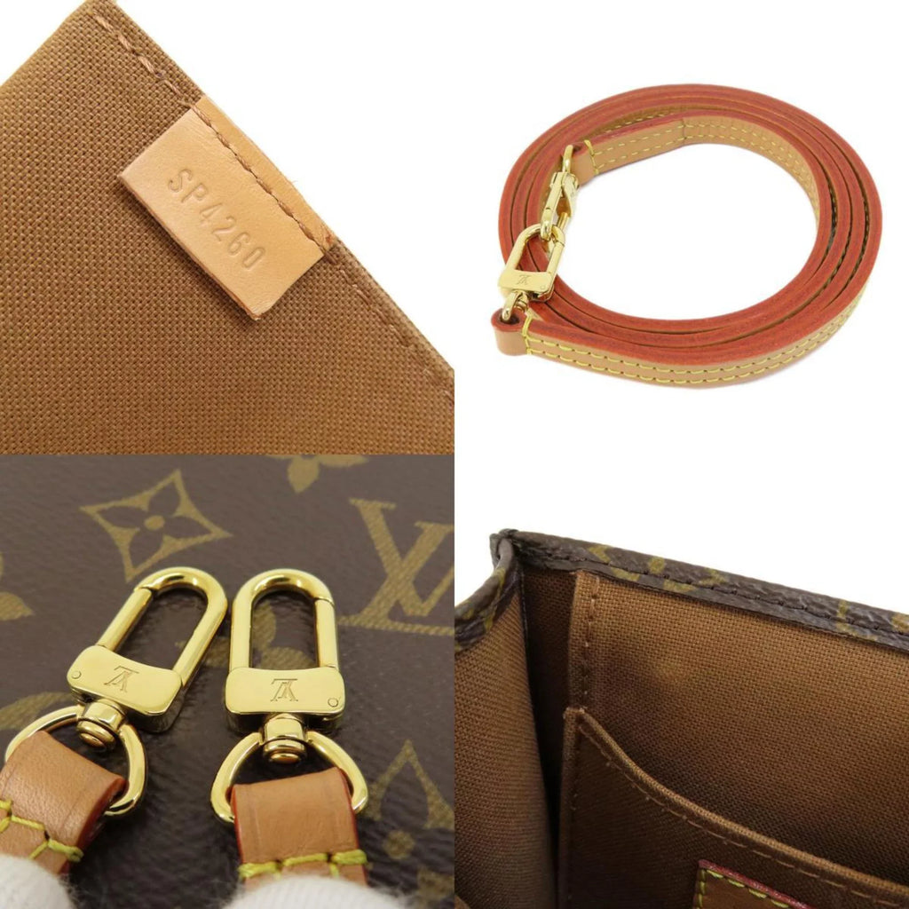 Monogram LOUIS Sac Pla Vuitton VUITTON Women's Petite Canvas Louis (Good) M69442 Handbag Pre-Owned
