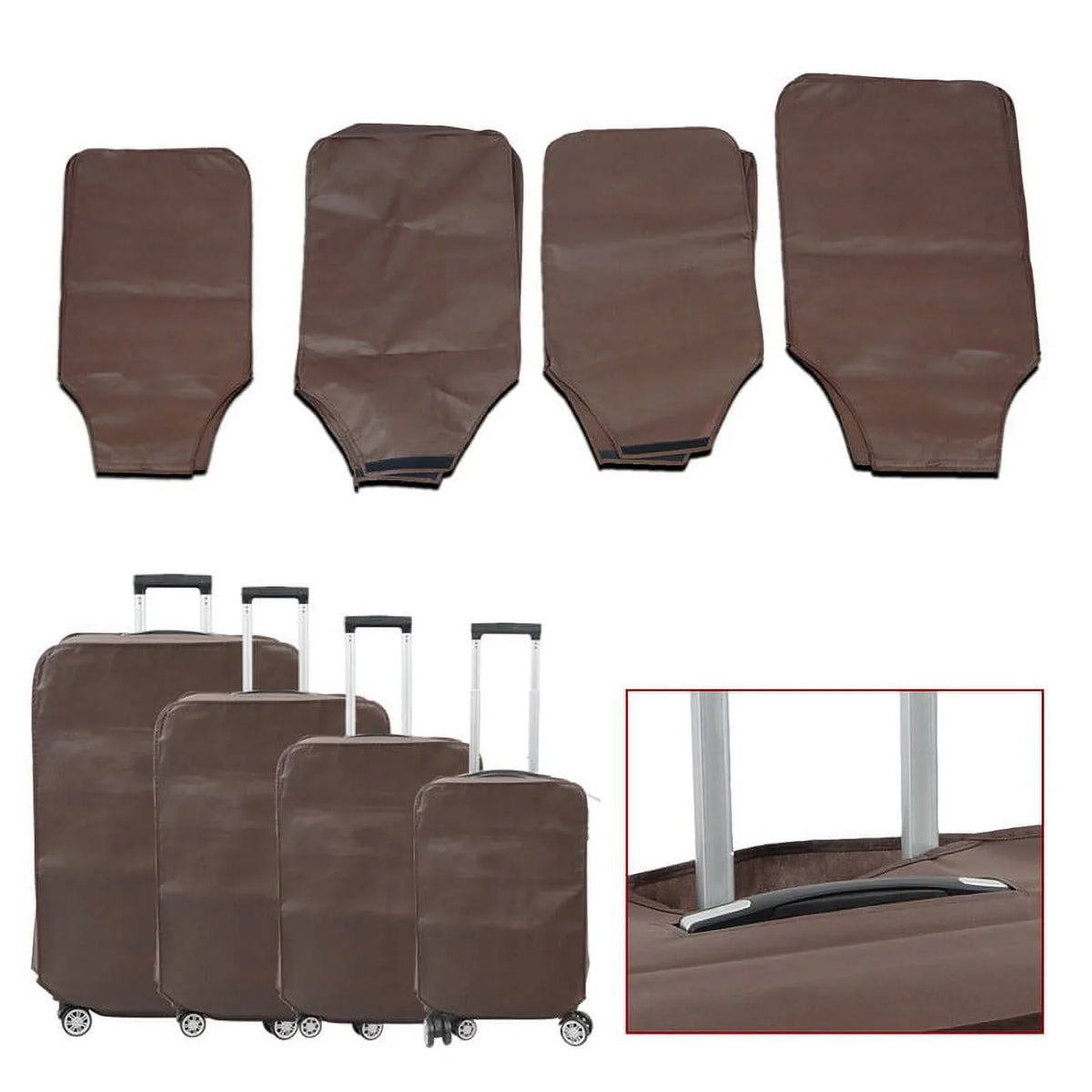 rose Luggage Hardshell Suitcase,Carry Luggage Free gold On Sets,Travel Cover&Hanger Inside with Wheels Spinner Piece 4