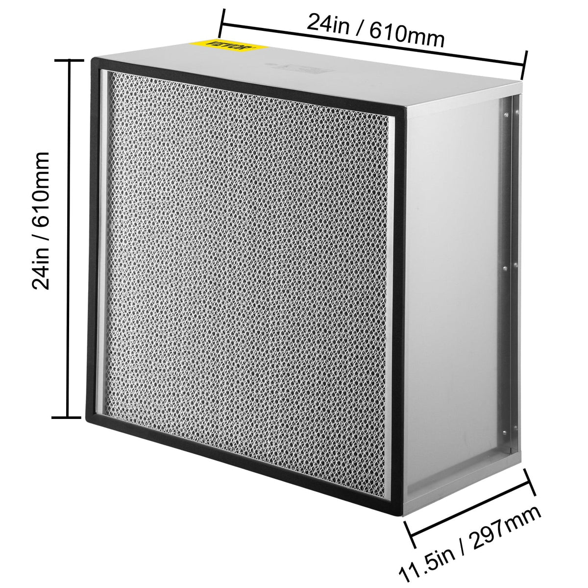 Air Replacement, Replacement Pleated with Filter HEPA Standard Filter Durable Air Compatible Galvanized Filter Filter, 24''x24''x11.5'' 99.97% True Frame, Filter, Bentism AC