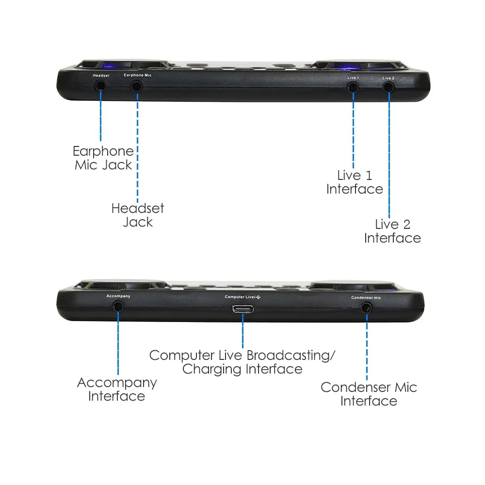Smart GoolRC Rechargeable SingingLive Computer Live with for V300 Broadcasting/ Multifunctional Pro Voice and Phone Sound and Compatible Sound Recording