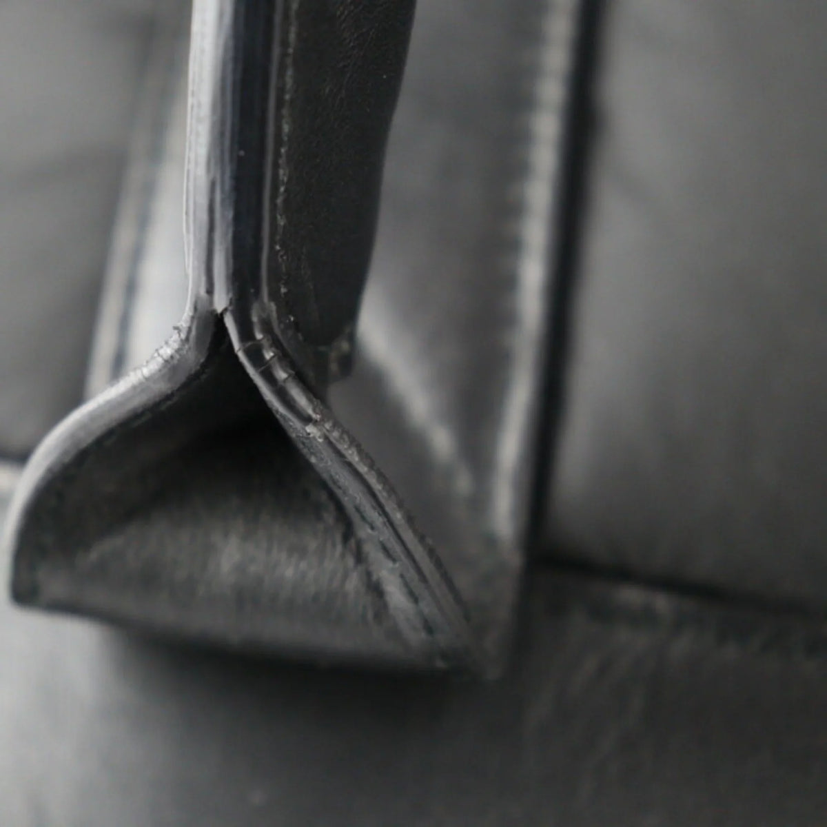 nylon Balenciaga fittings Pre-Owned bag black leather (Good) 363425 metal tote Kabas silver S BALENCIAGA