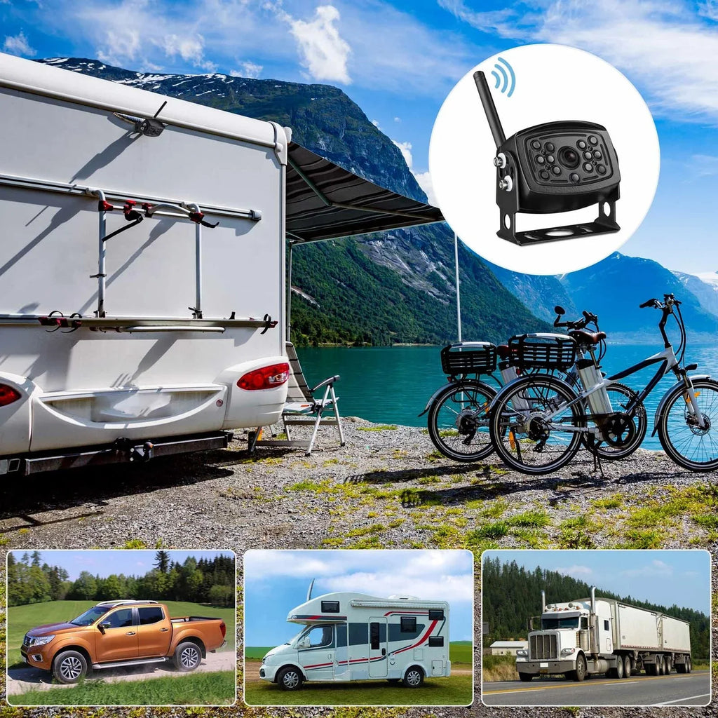 Camera Cam Wireless for WiFi Camper View Rear 12-36V Truck RV Waterproof Backup