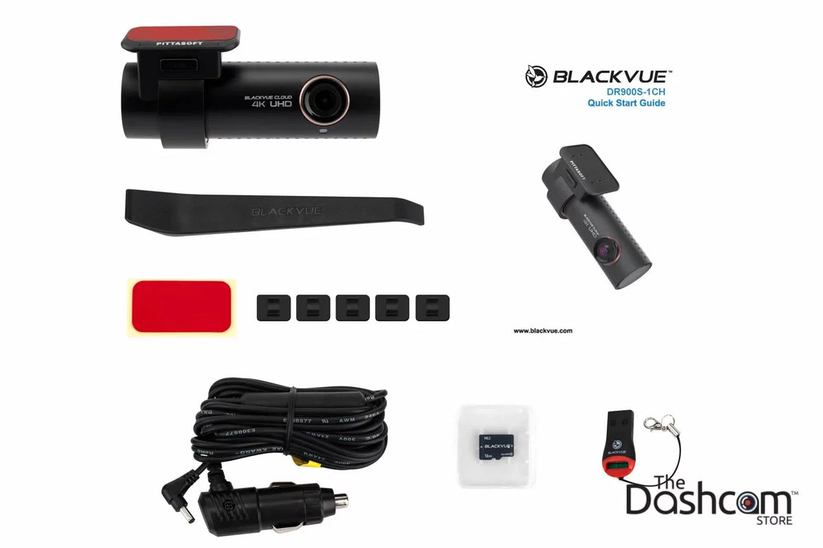 Single Cloud-Capable BlackVue w/ 128 4K Lens Card DR900S-1CH WiFi Memory GPS Dashcam GB