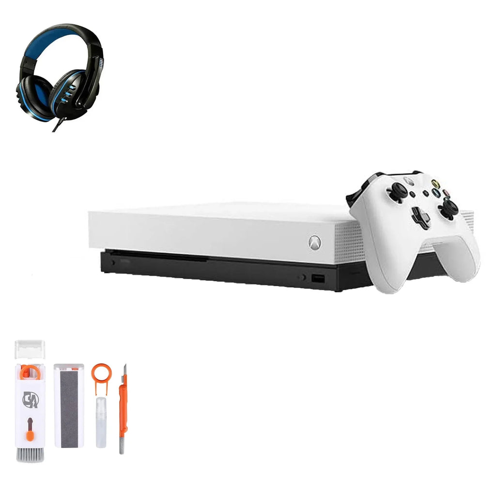 One AXTION New) with X HD Headset Microsoft Ultra (Refurbished: BOLT Xbox Like Cleaning White Bundle Pre-Owned 1TB, 4K Kit