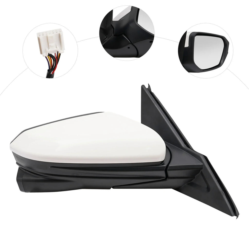 Honda 2016-2020 White Heated View Power Mirror Side Right Civic Camera Sedan Fit