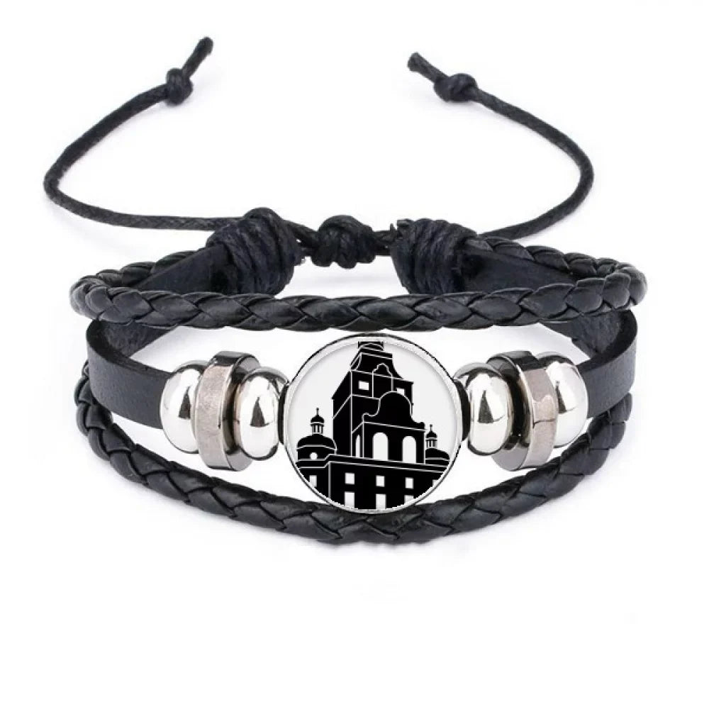 Rope Germany Wristband Architecture Famous Bracelet Building Woven Braided Leather