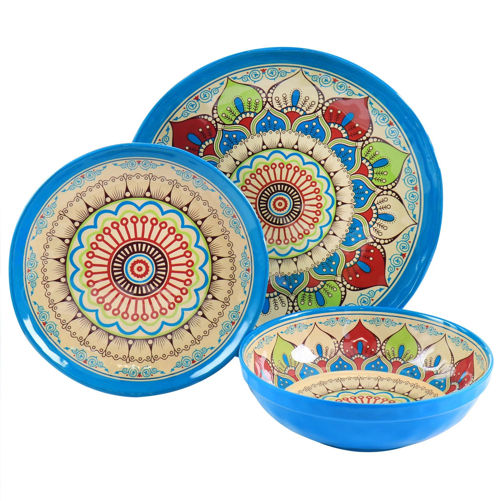 Melamine Piece 12 Camilla Dinnerware Elama Set