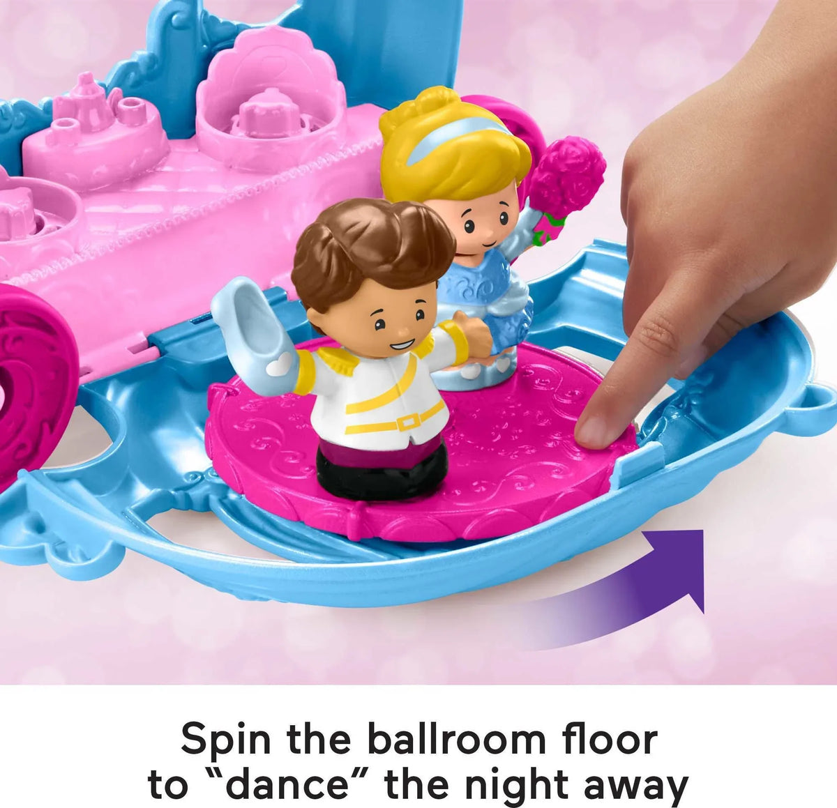 Carriage Dancing Figures & Horse Little Disney People Playset Princess Cinderella’s Toddler with
