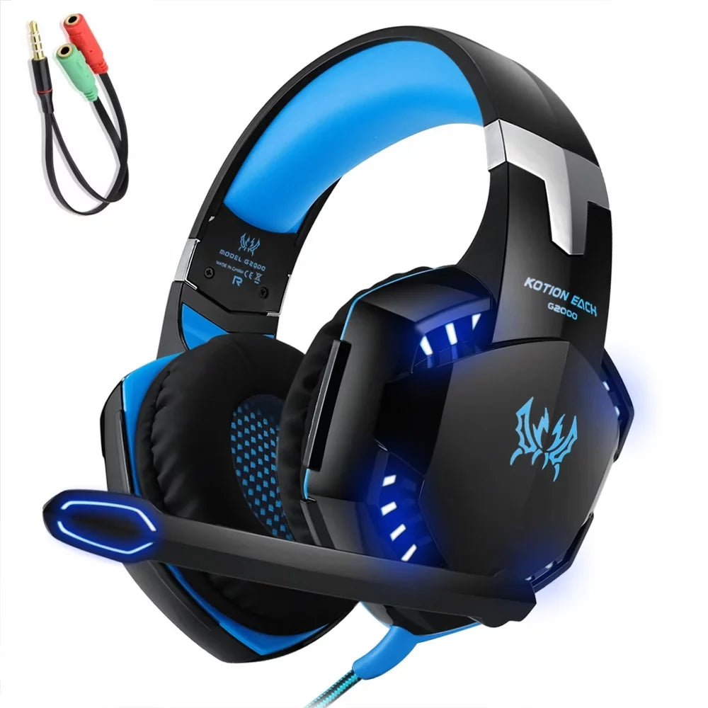 Cable G2000 Reduction PC Gaming Laptop KOTION Noise for Audio with Adapter EACH 3.5mm EACH Headset KOTION Smartphone