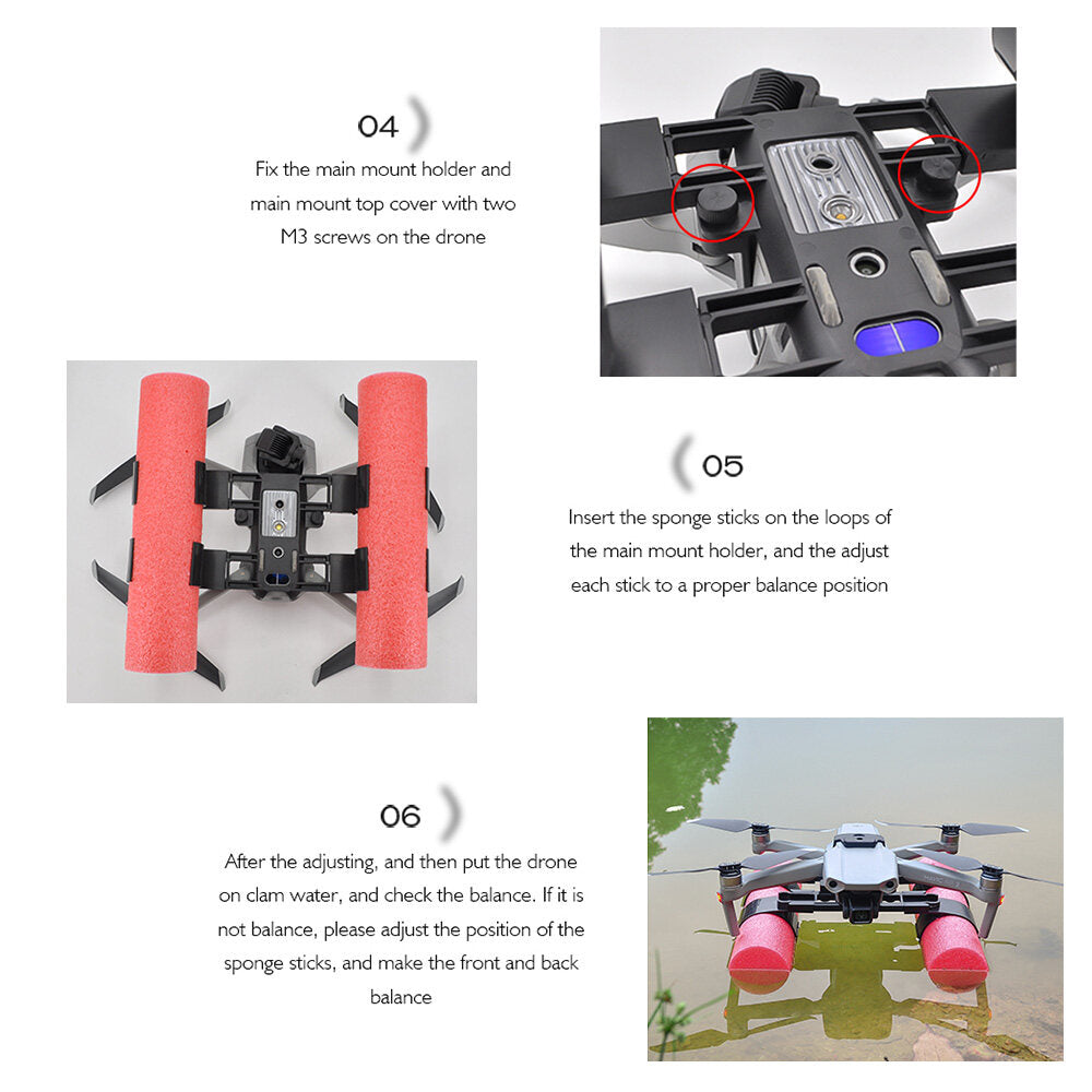 Bracket Training 2 Float Mavic Air DJI Extender Heighten Stick 2S Landing Buoyancy Compatible Drone Holder kit with AIR Gear Holder