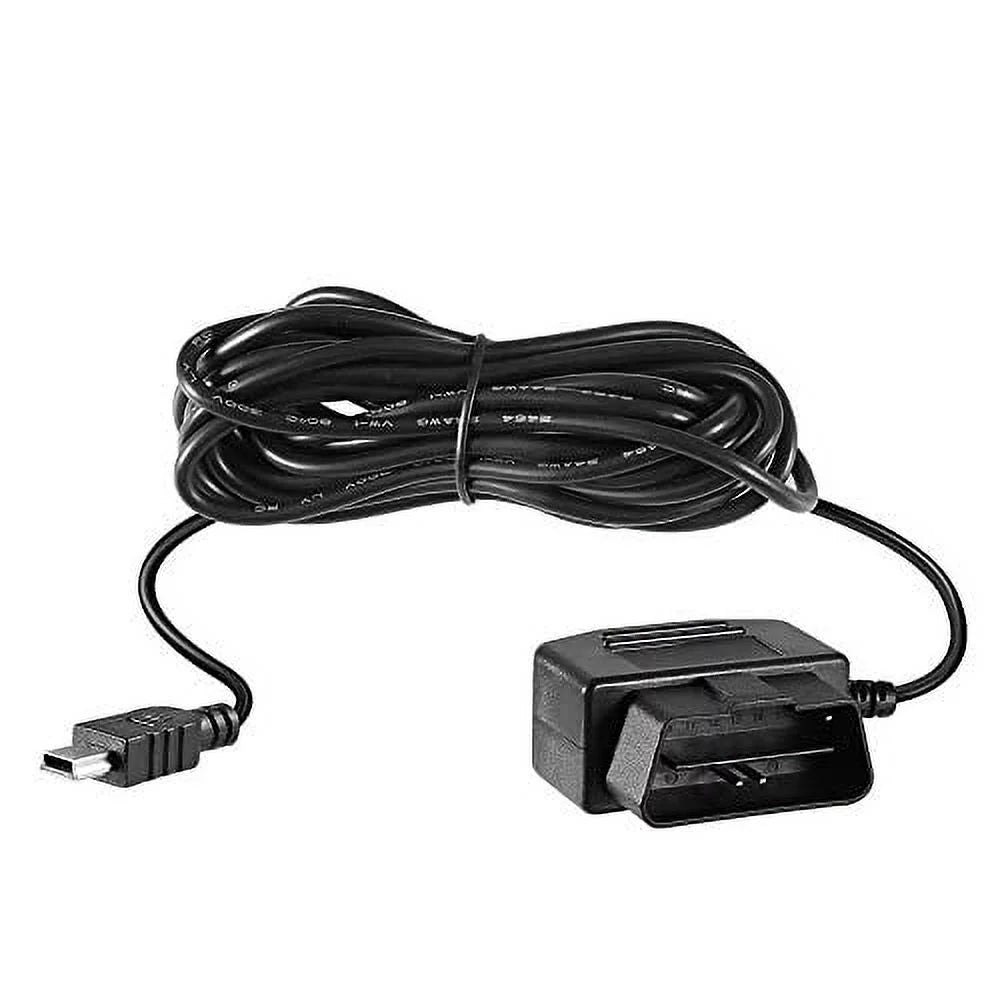 Switch OBDII Adapter Hardwire Hours Camera, 24 USB Port) Cable to Mini Surveillance OBD Ssontong Cable Power Charger Button(Mini OBD Mode and Dash Acc Two OBD2 with USB for
