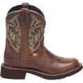 Justin Boots Toe 1-2" Womens Heel Casual Mid Round Low Calf Boots Gemma