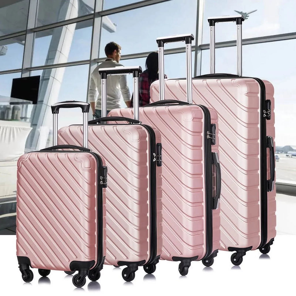 rose Luggage Hardshell Suitcase,Carry Luggage Free gold On Sets,Travel Cover&Hanger Inside with Wheels Spinner Piece 4