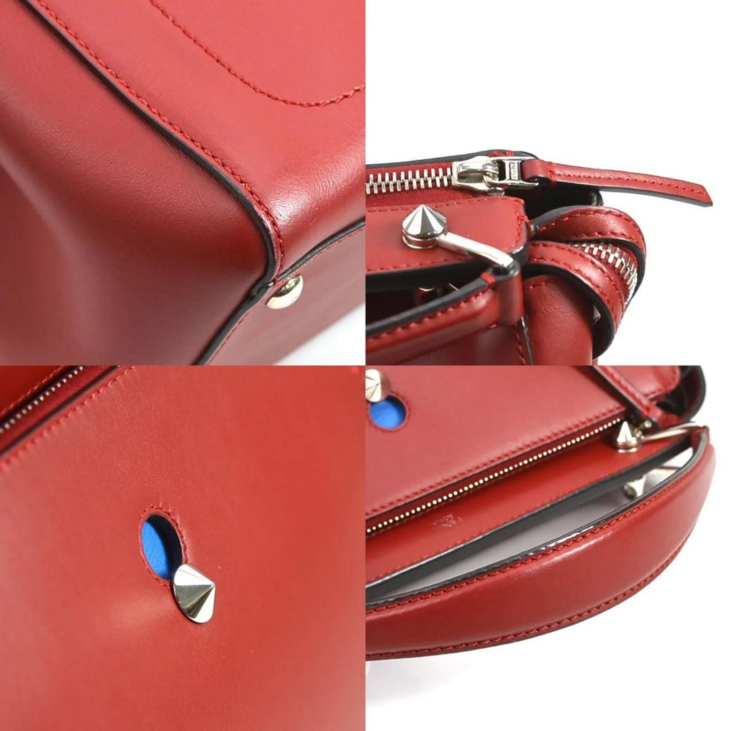 bag red FENDI shoulder dot com e55932a (Good) silver Fendi Pre-Owned handbag ladies leather