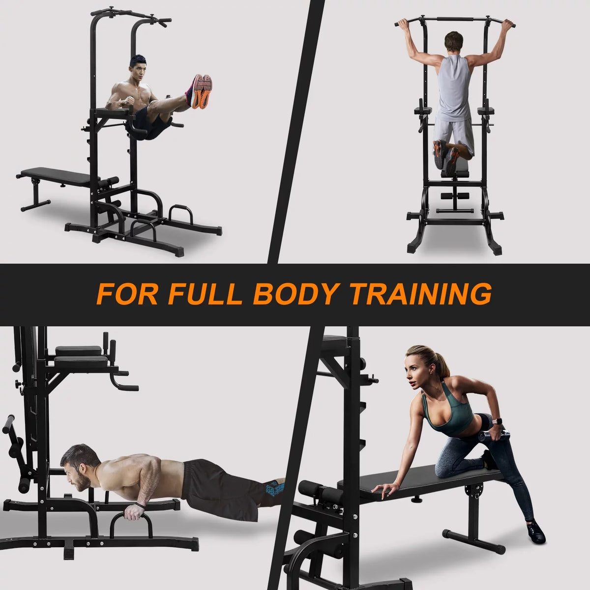 Up Bench Multi-Function Stand Height Power Gym GIKPAL Adjustable Tower Home Pull Equipment for Heavy Training Dip Fitness Duty Station Office with Bar