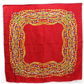 silk Pre-Owned B pattern muffler Chanel red rank ladies CHANEL (Fair) scarf