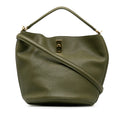 Bucket Celine Teen DrawstringBag Leather Green Pre-Owned Bucket Authenticated 16 (Good) Bag Unisex Calf