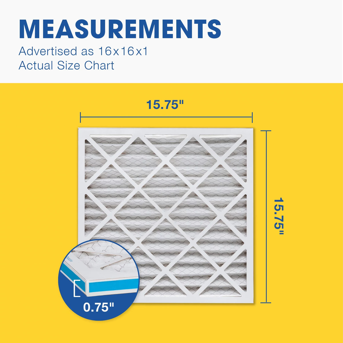 of and - Furnace by 6 Air 16x16x1 Aerostar AC Filter Box MERV 13,