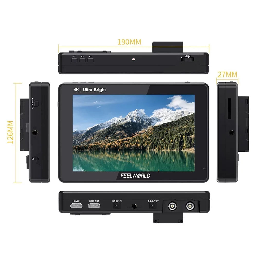 LUT7S Monitor, IPS Inch Brightness 2200nits 7 FEELWORLD Touchscreen Video Panel