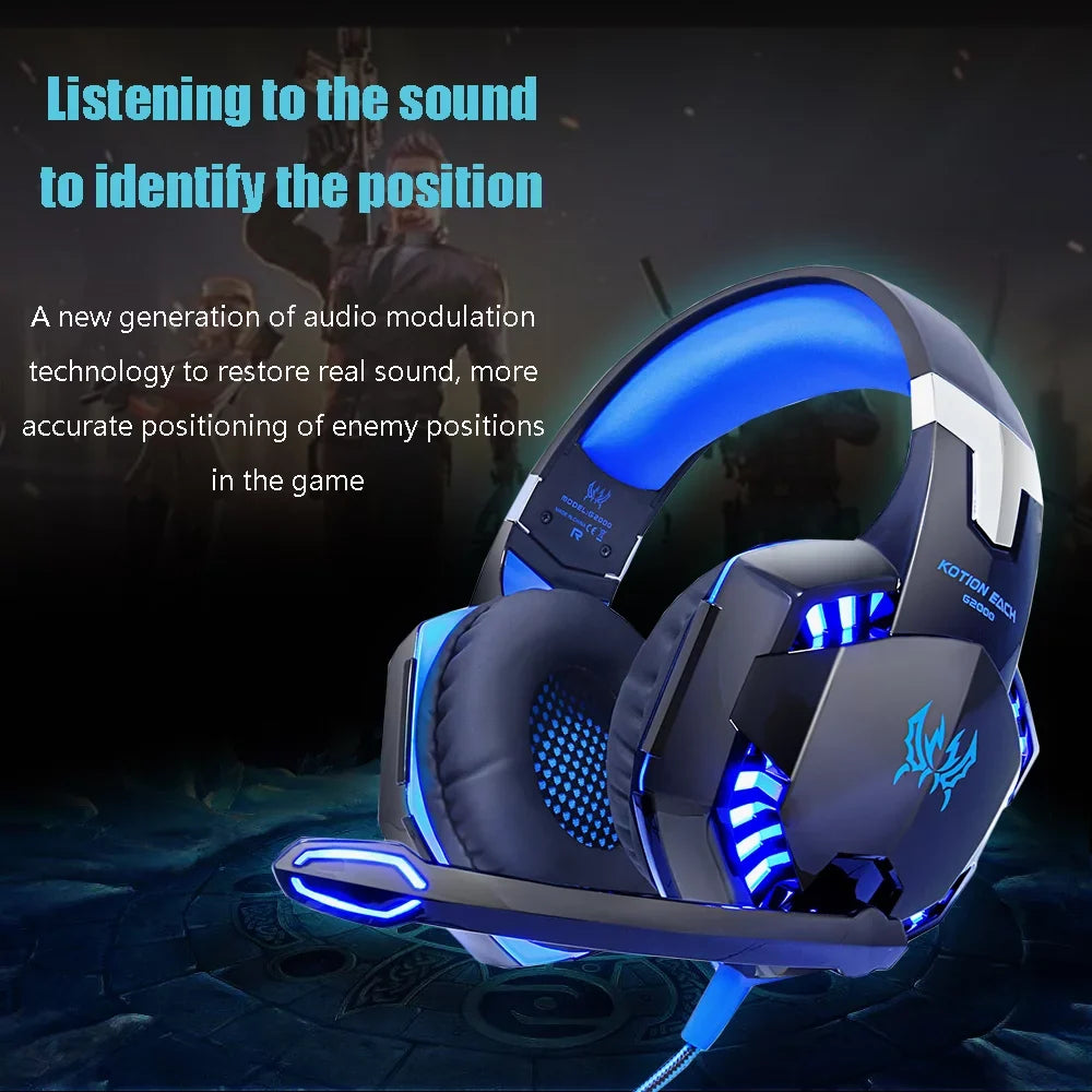 Cable G2000 Reduction PC Gaming Laptop KOTION Noise for Audio with Adapter EACH 3.5mm EACH Headset KOTION Smartphone