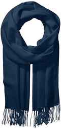 Soft La Cashmere Navy, Women's Twill Fiorentina Size Scarf, One