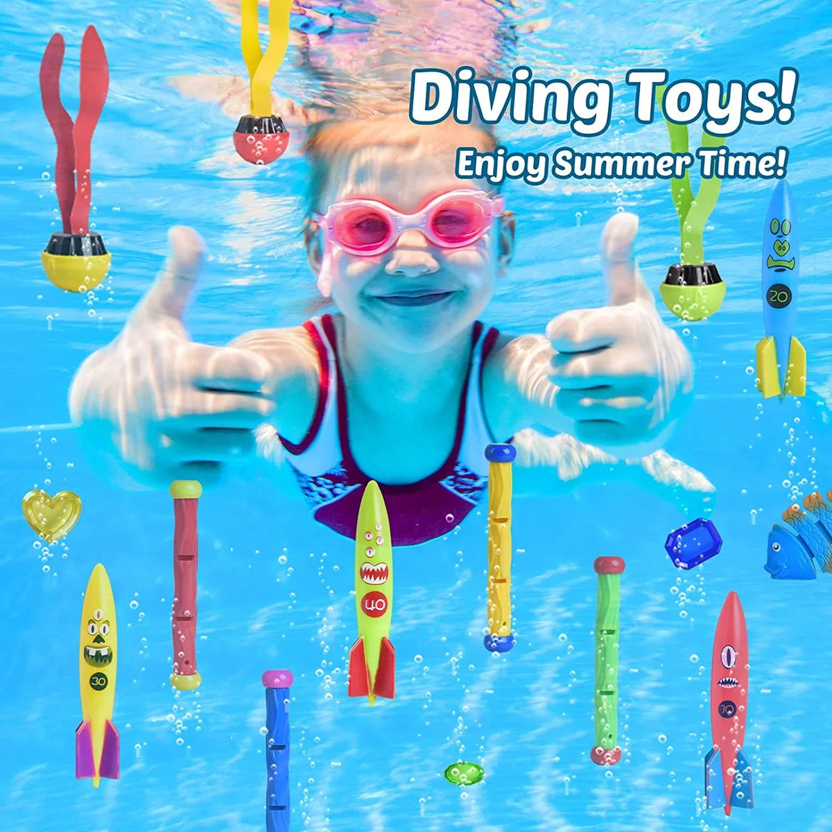 for Kids Toys 34PCS for Toys Swimming for Fun Pool Little Kids Diving Backyard, Toys Water Pool Toys