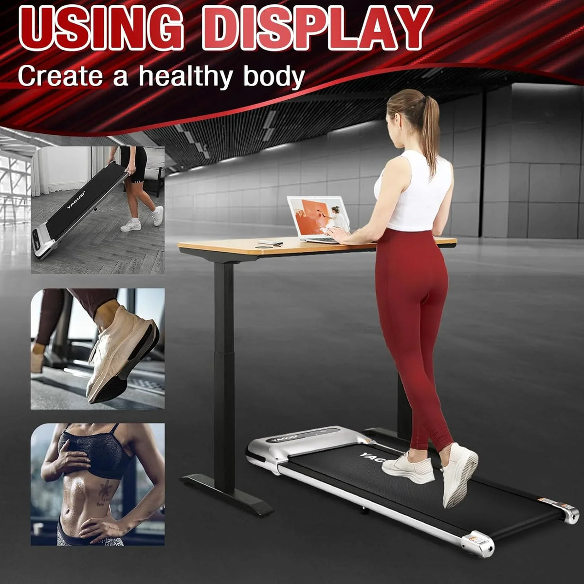 for LED Pad Desk and Yagud Control and Walking with Treadmill, Remote Office, Machine Under Running Display Home
