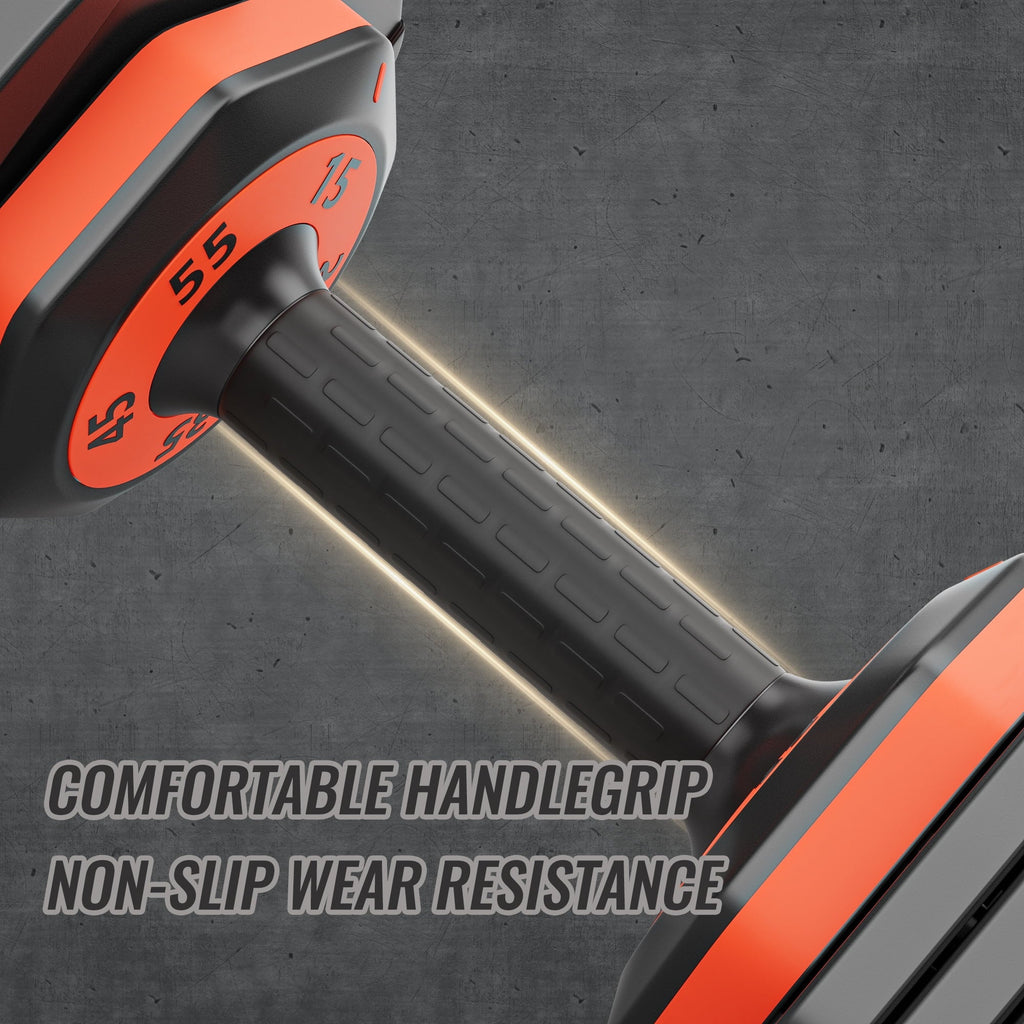 Workouts 55LB Ideal Dumbbell,Free with Dumbbell Weight Home Adjustable Metal Adjust in Handle, Gym 5 Full-Body 1 for Anti-Slip Single